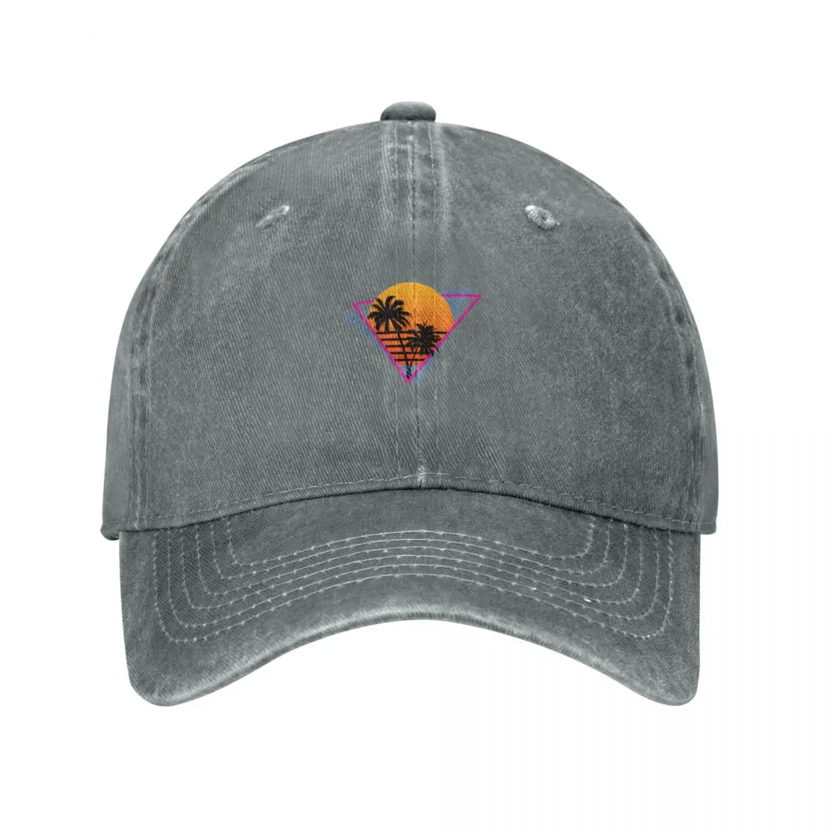 Synthwave T-ShirtRetro Synthwave Inspired 80s Triangle Design Baseball Cap Wild Ball Hat Luxury Cap Luxury Woman Men's