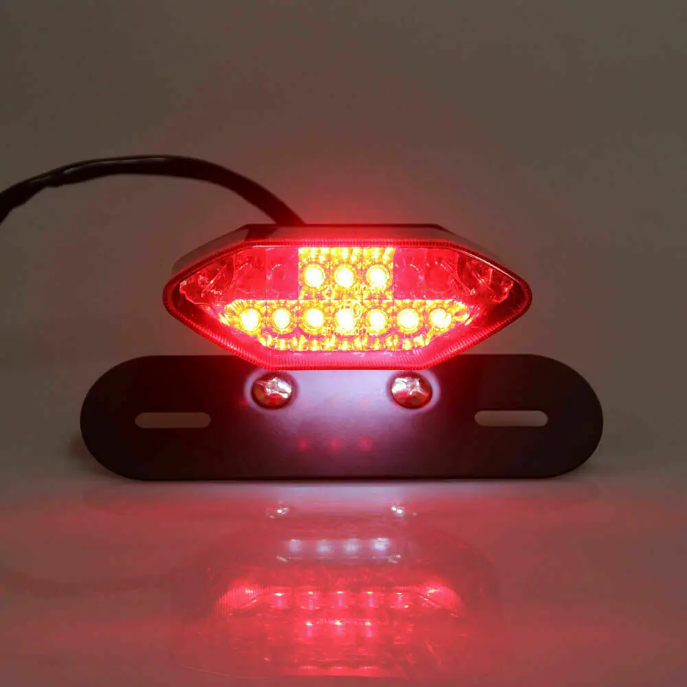 

Universal Motorcycle 16 LED DC12v Turn Signals Brake Light License Plate Integrated Tail Lamp Accessories