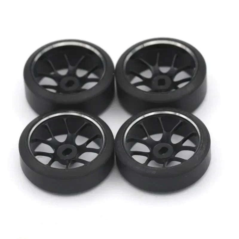 Neumáticos de deriva de plástico duro de 2,5/5,5 grados, llanta de metal para Wltoys 284131   K969 K989 Kyosho Mini-Z 1/28 RC piezas de actualización de coche