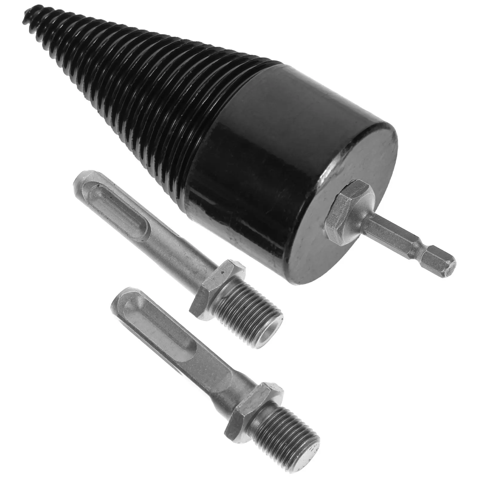 

1Set Impact Wear Resistant Steel Firewood Drill Bit Wood Splitter Set for Efficient Log Splitting Home Field Woodworking