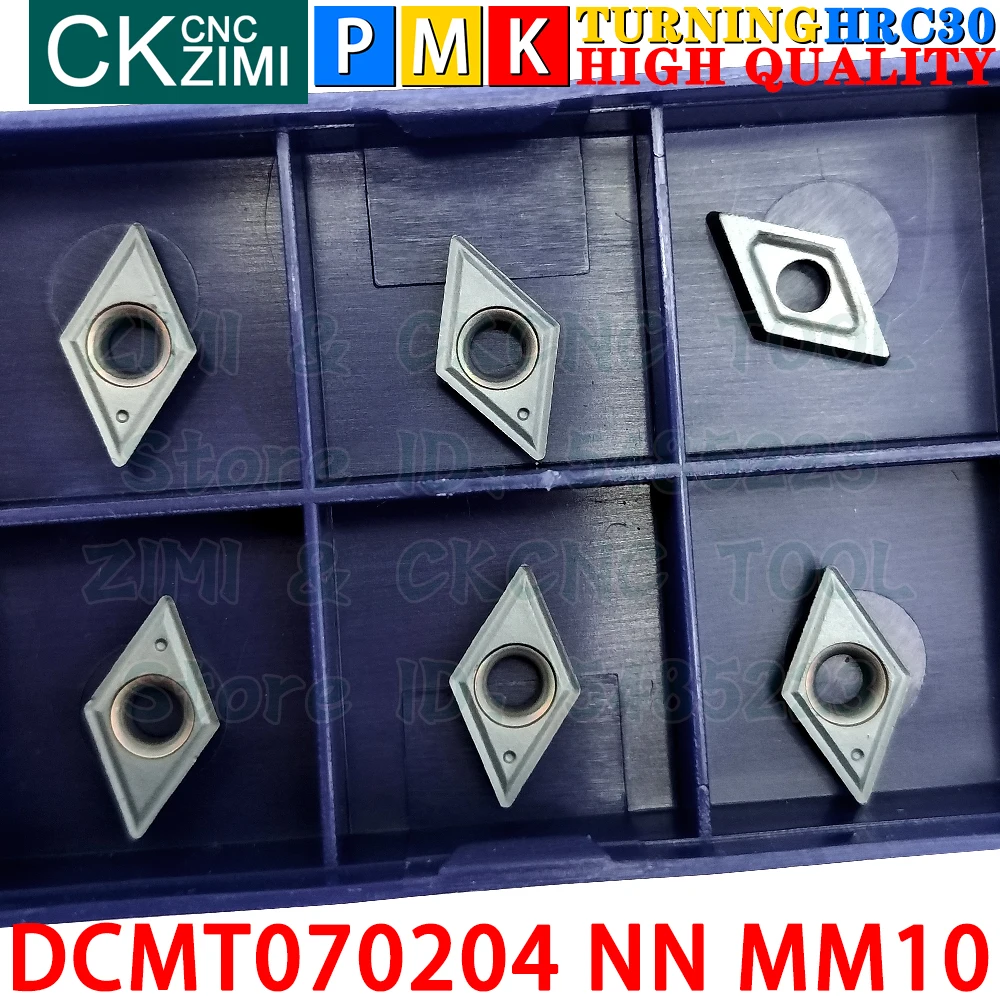 DCMT070204 NN MM10 DCMT 070204 NN MM10 Inserções de Metal Duro Ferramentas de Inserção de Torneamento Externo DCMT0702 DCMT 0702 NN MM10 MM30 Torno mecânico de metal CNC Ferramentas de corte para torneamento