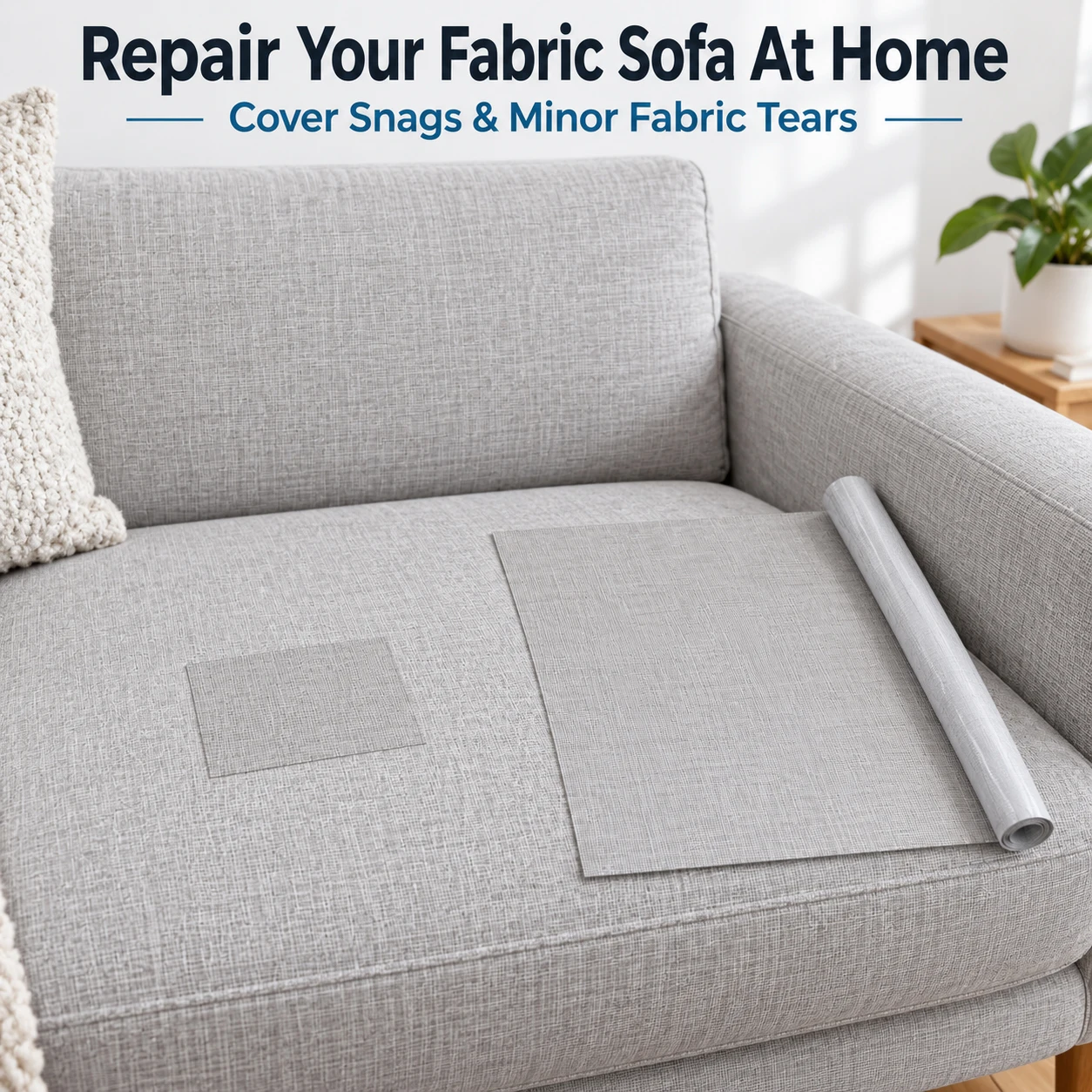 Self Adhesive Fabric Repair Patch Sheet, Cut-to-Size Woven Repair Tape for Sofa Chair Canvas Backpack Fabric Repair Tape