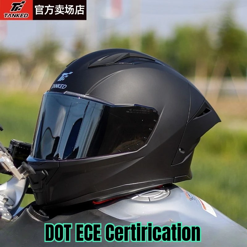 New TANKED Motorcycle Sport Bike Helmets DOT ECE2206 Cosas Double D Street Capacete Moto Hemets For YAMAHA YZF-R3 R1