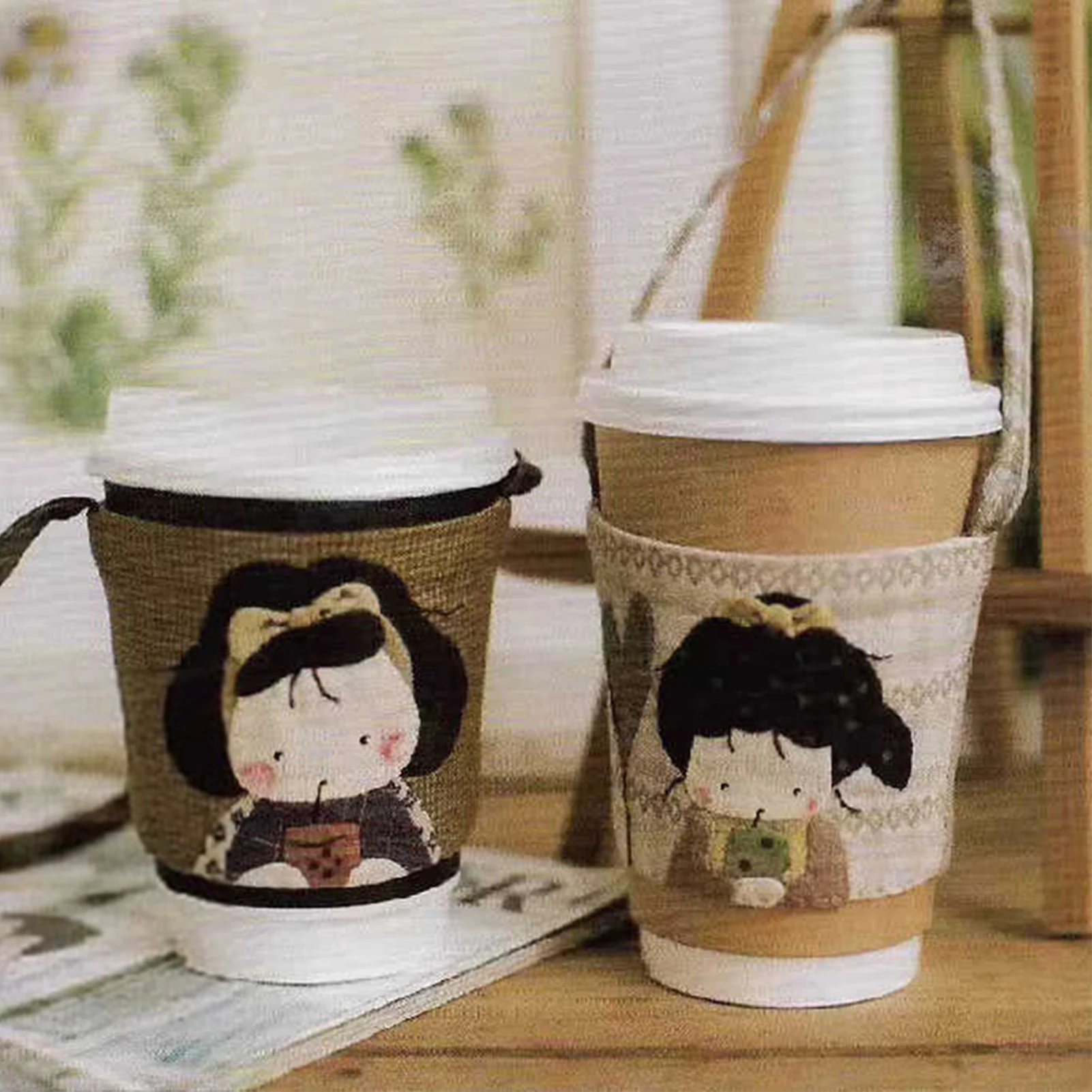 Embroidery Backpack Kit - 프리미엄 커피 컵 거치대 템플릿 수제