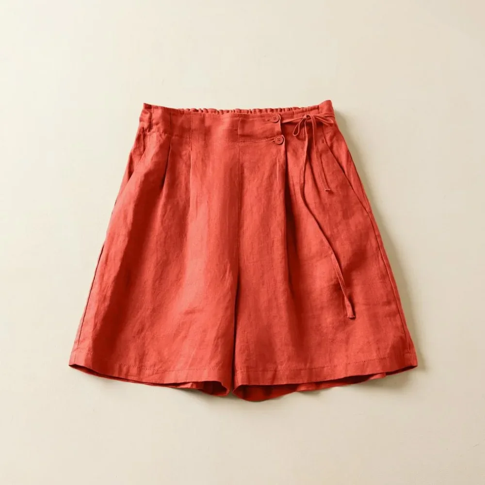 Fashion Shorts for Women Clothes Summer Streetwear Comfortable Casual Vintage Elegant Cotton Linen Streetwear Women Clothing