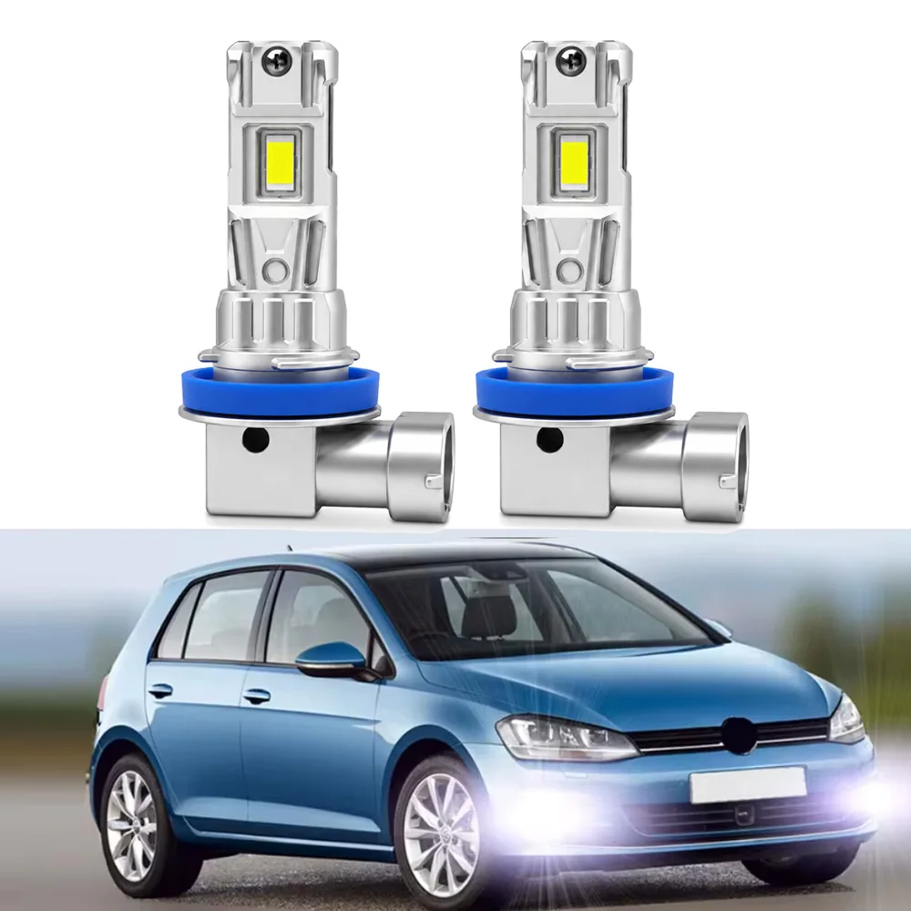 

2Pcs LED Fog Lamp Bulbs Canbus For VW Golf 7 VII MK7 2012-2020 (Only fit model with halogen fog light)LED Front Fog Light White