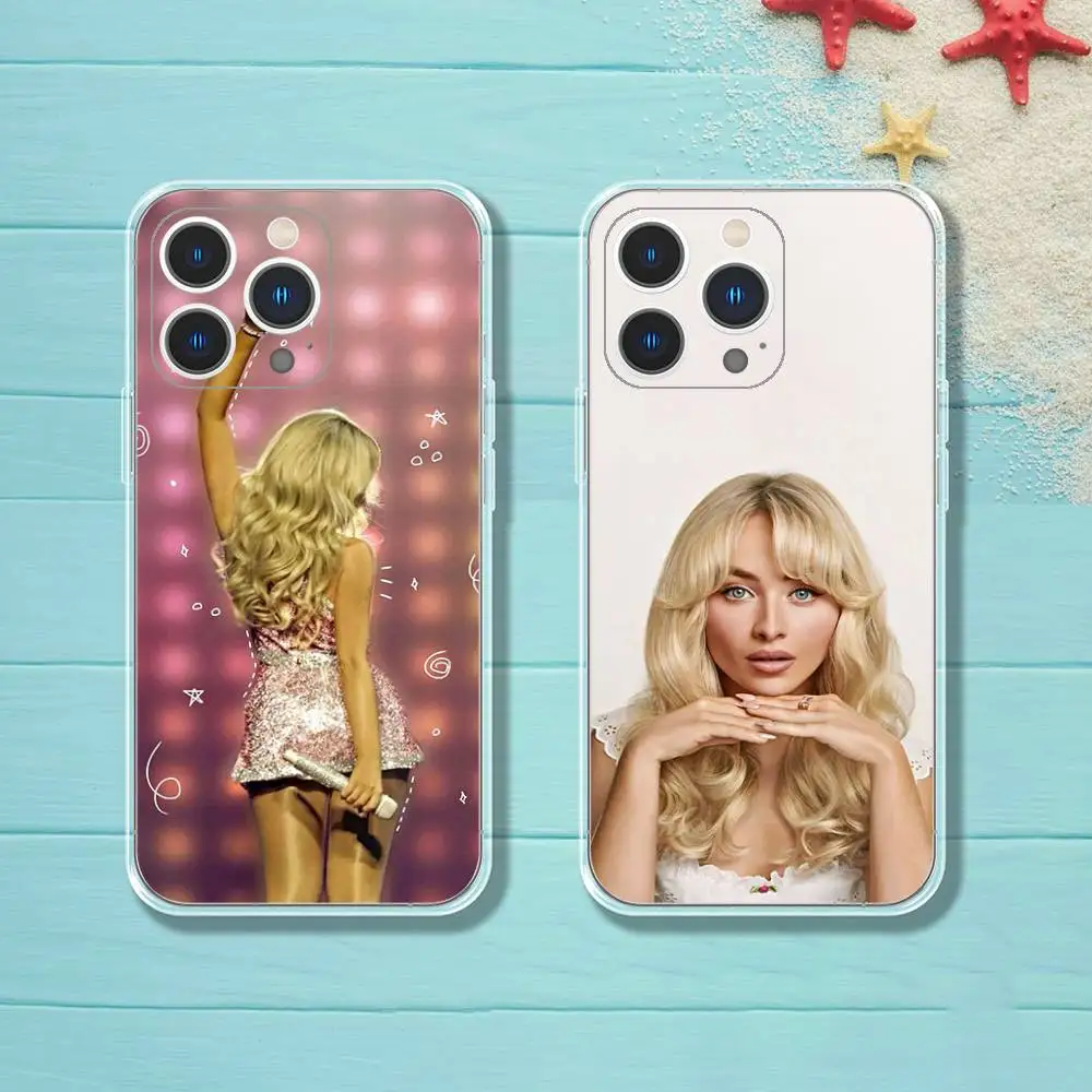 

Singer S-Sabrina C-Carpenter Phone Case iPhone 16 17 15 14 13 12 11 Pro Max Plus Mini Clear Full Back Cover Silicone Soft Shell