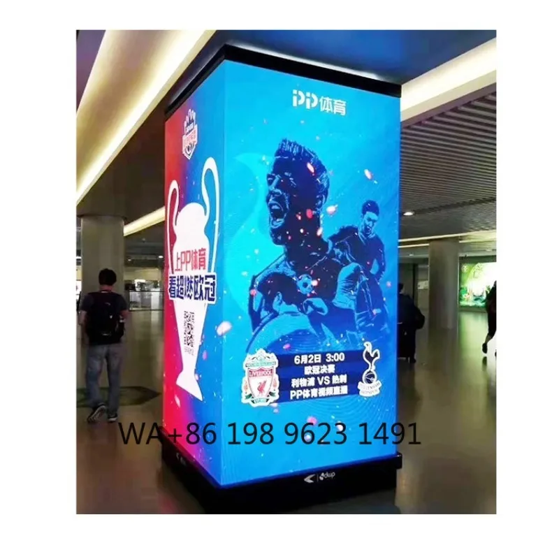 High Resolution Indoor Cube LED Screen Shopping Mall Large Full Color 3D Cube Display for Commercial Advertising Decoration