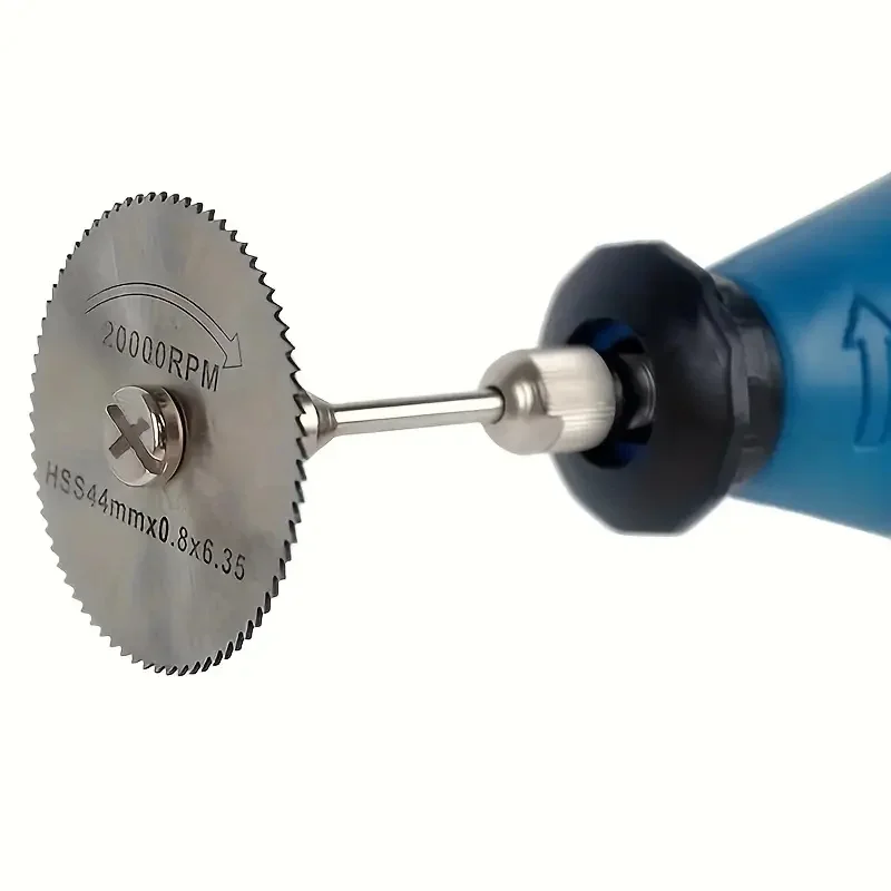 7pcs High-speed Steel Cutting Blade Wood Plastic Copper Aluminum Soft Metal Small Saw Blade 3.2mm Rod Electric Mill Accessories