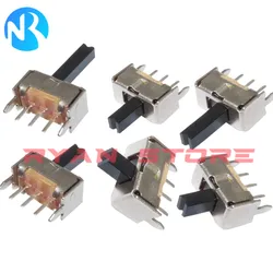 20PCS Slide Toggle Switch SS12D07VG2 VG3 VG4 VG5 VG6 VG7 1P2T Handle High 2MM 3MM 4MM 5MM 6MM 7MM 3Pin