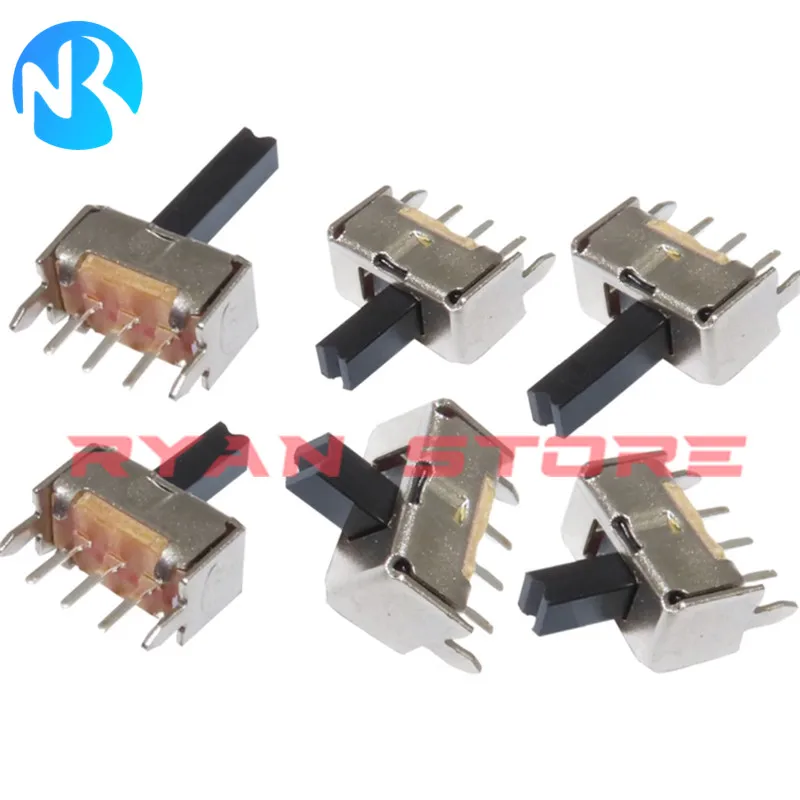 20PCS Przełącznik suwakowy SS12D07VG2 VG3 VG4 VG5 VG6 VG7 1P2T Uchwyt wysoki 2MM 3MM 4MM 5MM 6MM 7MM 3Pin