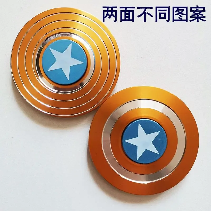 Marvel Spider-Man Captain America Metal Fidget Spinner Creative Personality Cool Decompression Fidget Spinner Children\'s Toy