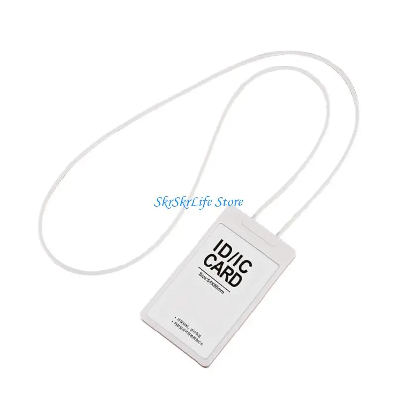 

E65E Professional Card Holder With Retractable Lanyard Neck Strap Waterproof Plastic Card Protectors Sleeve For Daily Use