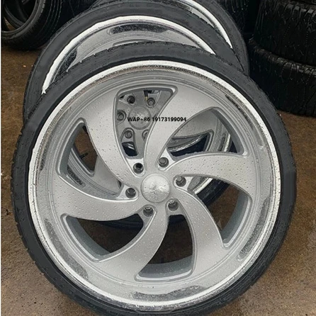 

Custom 24 26 28 Inch Forged 5x120 5x1143 Brushed Spokes Chrome Lip Alloy Wheel Rims for chevy Wheels