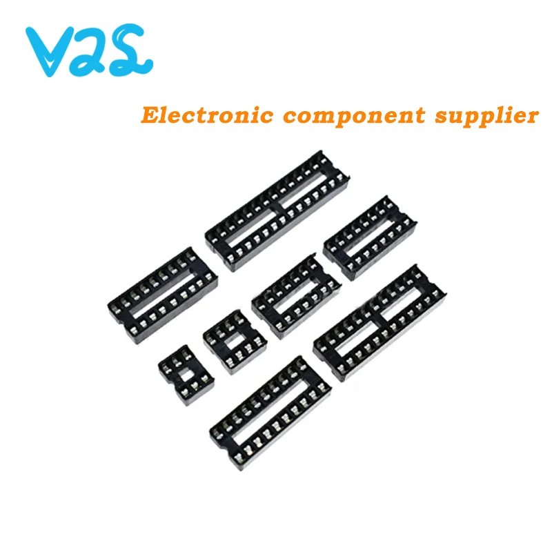 (66pcs/Lot) New DIP IC Sockets Adaptor Solder Type Socket Kit 6 8 14 16 18 20 24 28 Pin DIP-8 16-Pins DIP8 DIP16 IC Connector