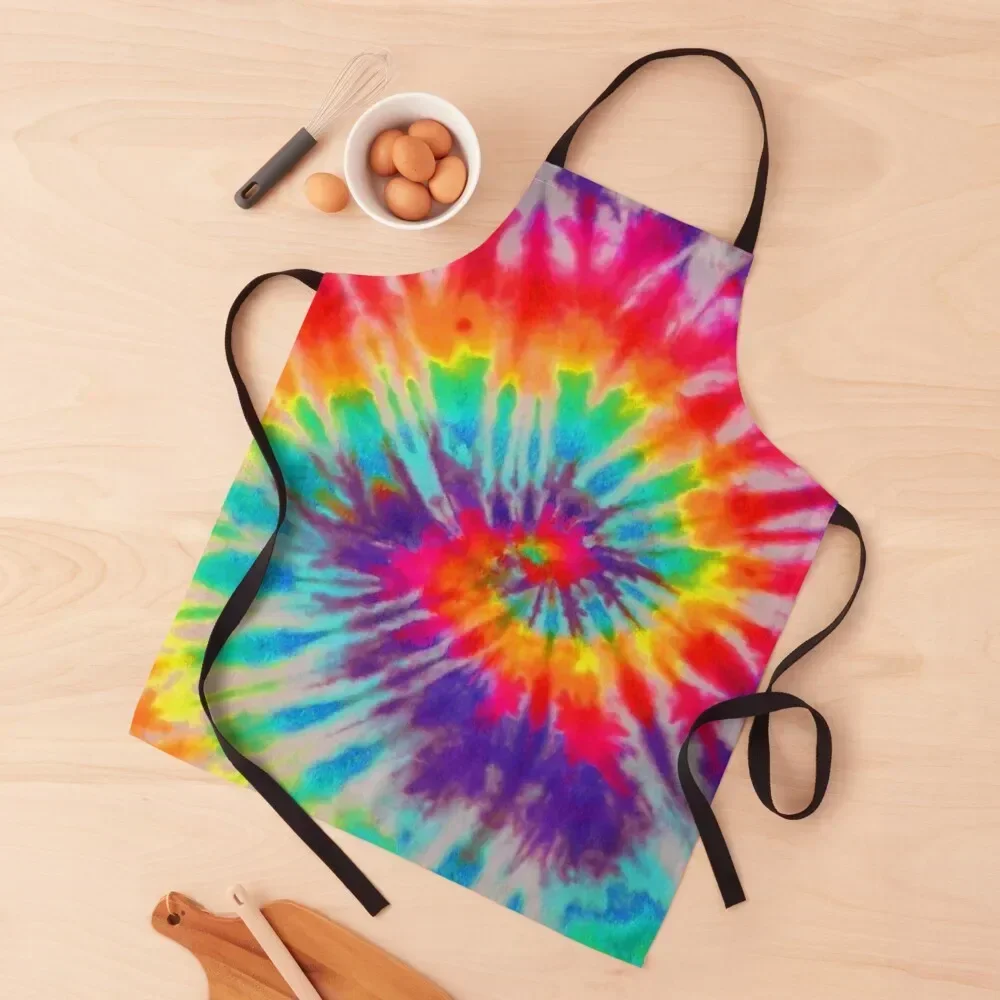 

Rainbow Tie Dye Apron Men's Kitchen custom women's kitchen Apron