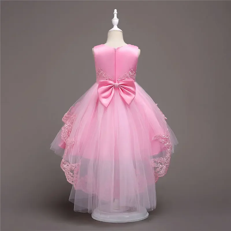 Vestido de princesa sem mangas feminino, Roupas infantis, Vestidos de Garota de Flores, Casamento, Verão, Moda, 3-14Anos