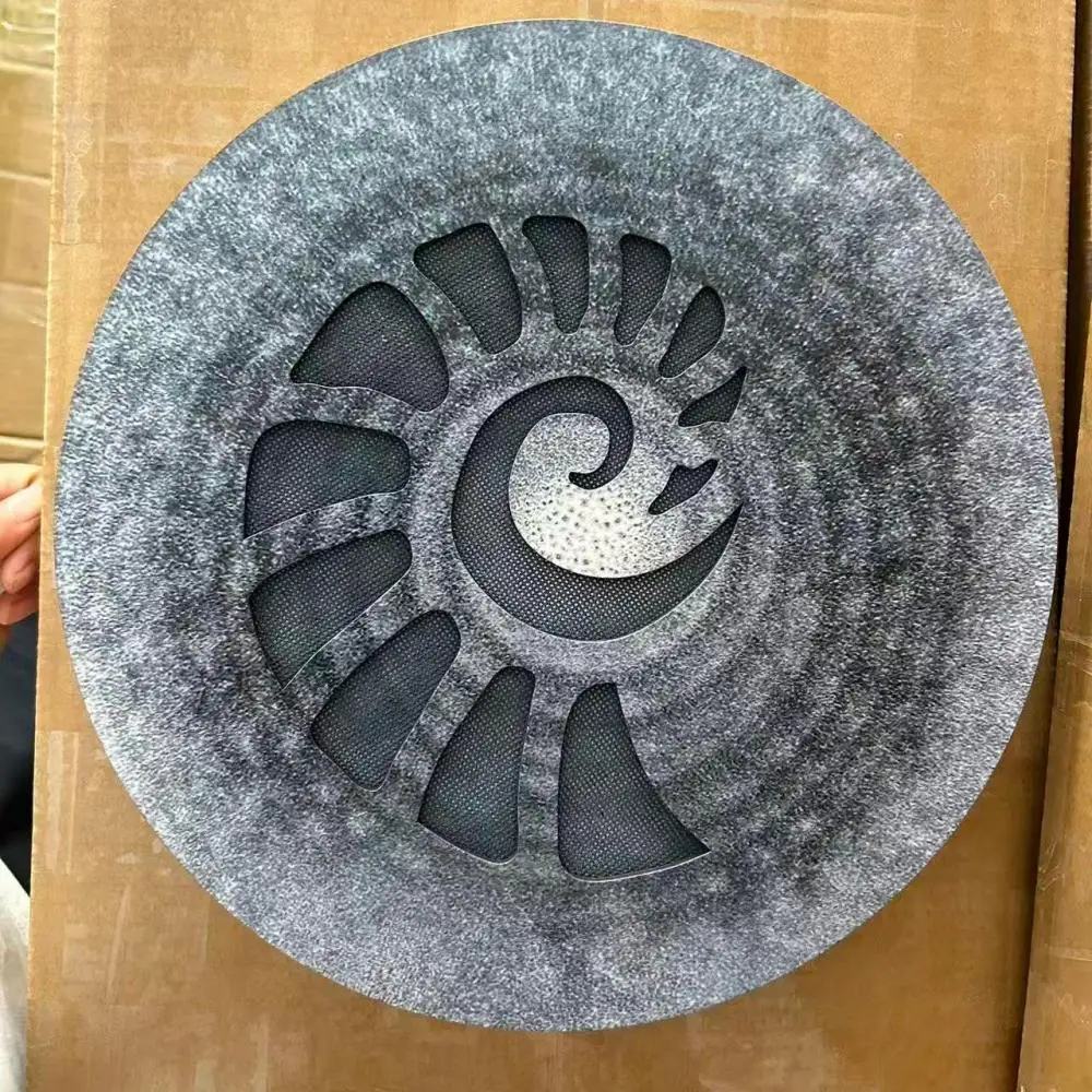 أسطوانة تيار من الخشب الصلب 12 بوصة عالية الجودة ، أسطوانة يد بتصميم جديد مع نمط جميل لليوجا والتأمل ، صوت موجات البحر