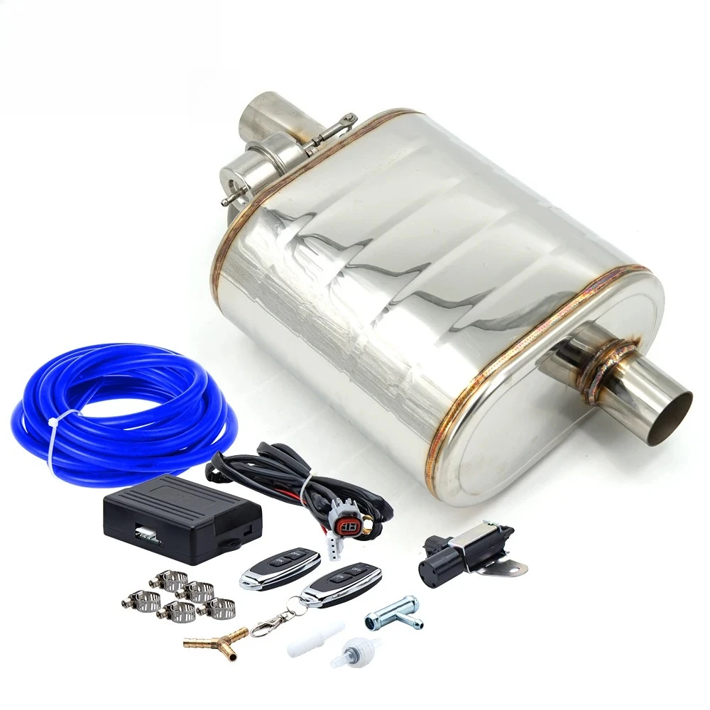Universal Car Exhaust System Exhaust Muffler With Wireless Remote Controller Exhaust Pipe Kit 51 63 76 MM
