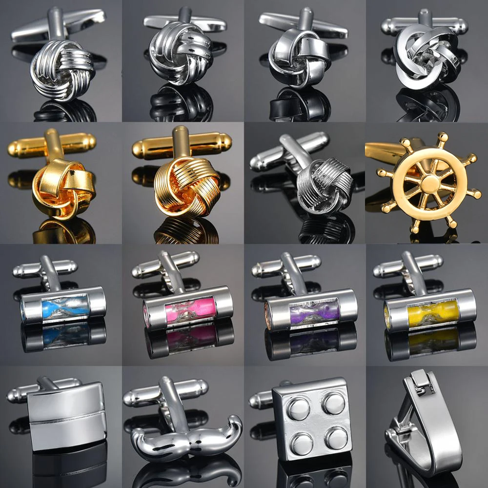 Novelty Cuff Links Gold Twist Quality French Shirts Cufflinks for men\'s business wedding Jewellery gifts gemelos