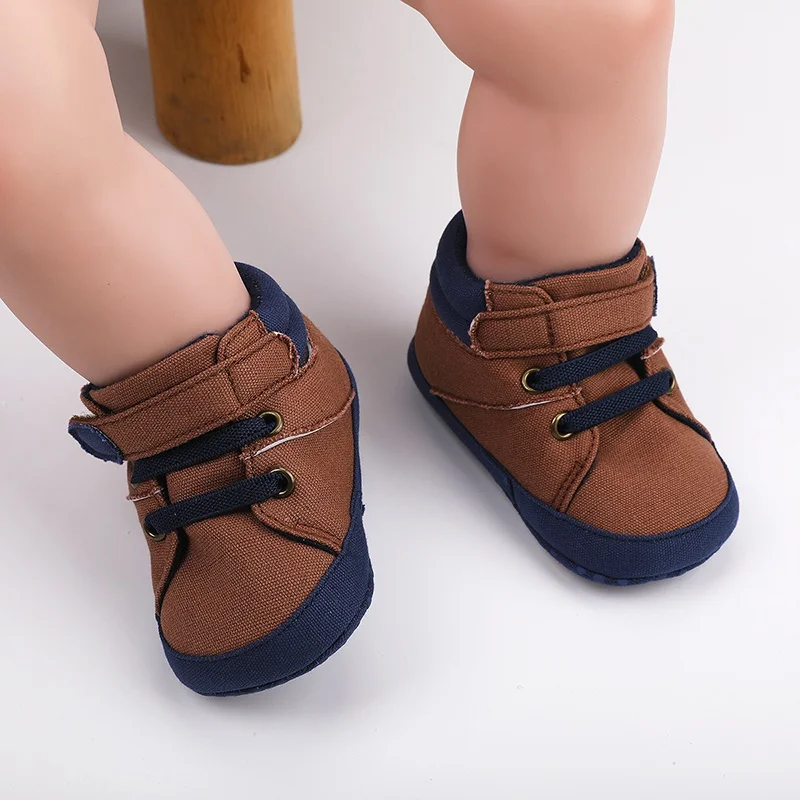 Cotton Baby Boys Girls Shoes Solid Color Toddler First Walkers Anti-Slip Newborn Sneakers Classical Newborn Prewalkers 0-18M