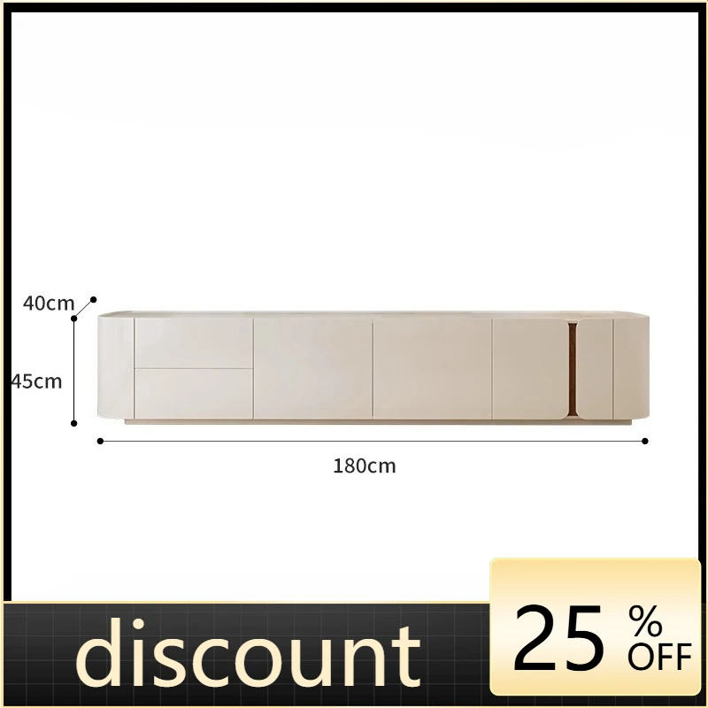 

LMM pure solid wood floor TV cabinet coffee table combination modern simple small apartment