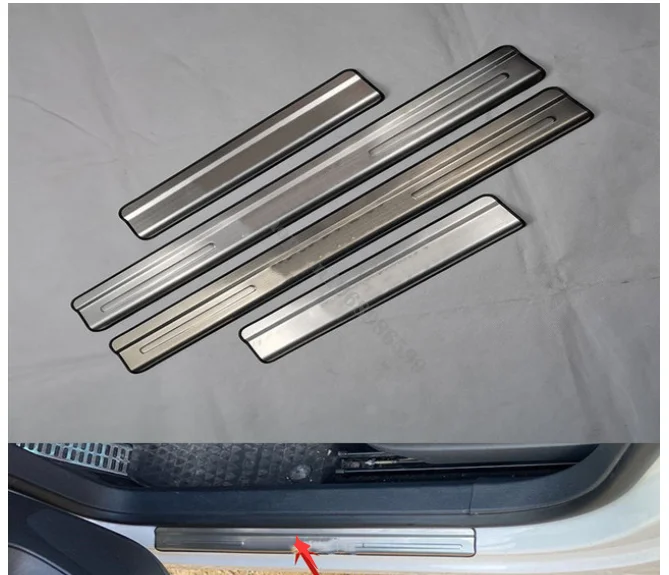 

For Volkswagen Tiguan 2010-2016 Auto Door Sill Plate Trim Stainless Steel Threshold Kick Pedal Scuff Sticker Car Styling