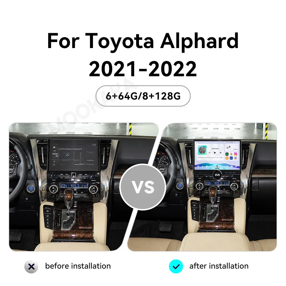 11.5 inch Single knob Android Auto adio For Toyota Alphard 2021~2022 Multimedia Navigation Car Stereo Receiver player Head Unit