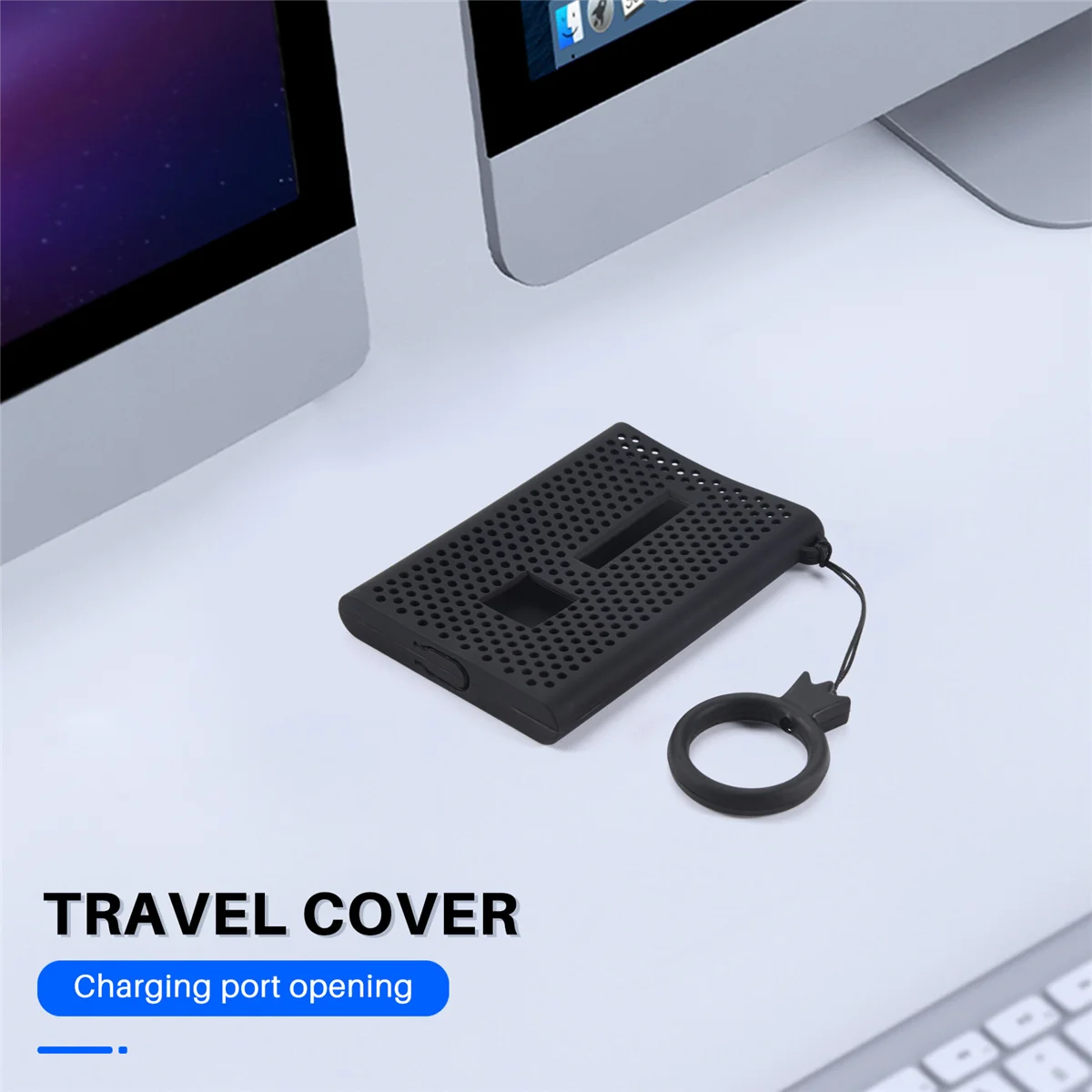 SMIEA Storage Travel Case Silicone Protective Cover for Samsung T7 Press Portable SSD External Solid State Drives