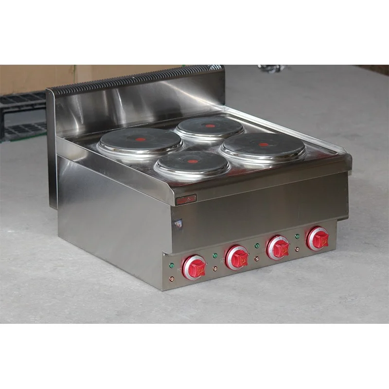

Hotel restaurant kitchen equipment supply stainless steel heating electric stove 4 hot plate cooker