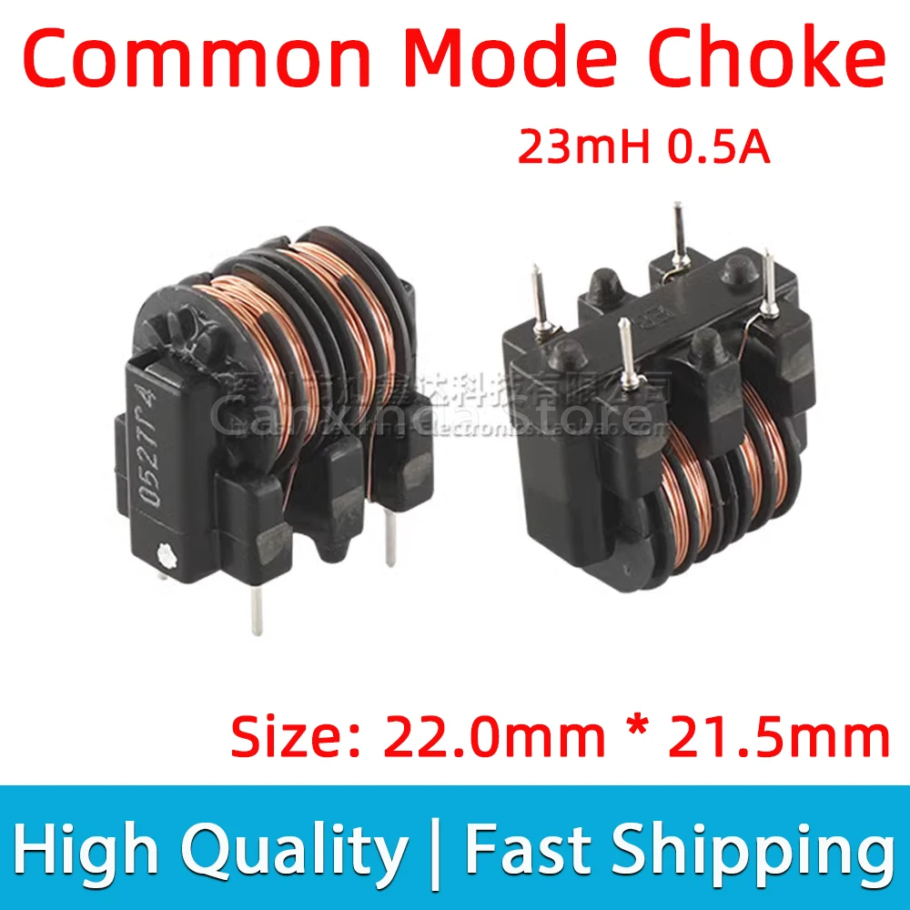 5pcs ET20 Type Common Mode Inductor Coil Inductance 23mH 0.5A Switching Power Supply Signal Line Filter SS11V-05230-CH