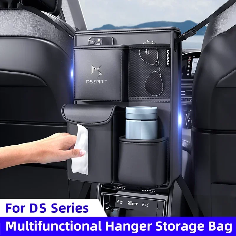 Car Seat Storage Organiser For DS SPIRIT DS3 DS4 DS5 DS6 DS7 150e 5LS Between Driver and Passenge Seat Shel Hanging Storage Bag