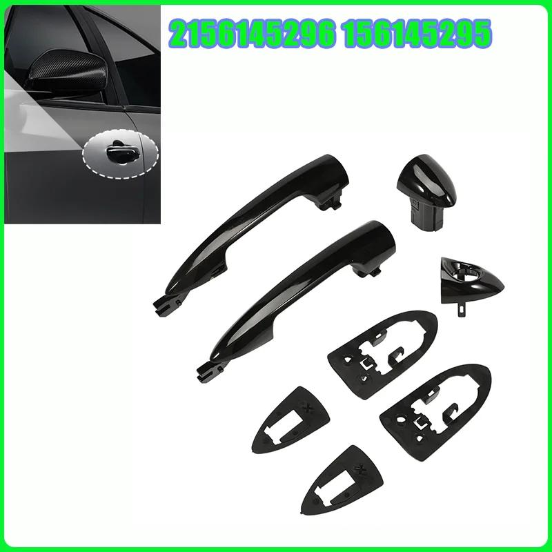 

1 пара для Alfa Romeo Giulietta Alfa Mito Lancia Y, черные ручки передней двери 2156145296 156145295