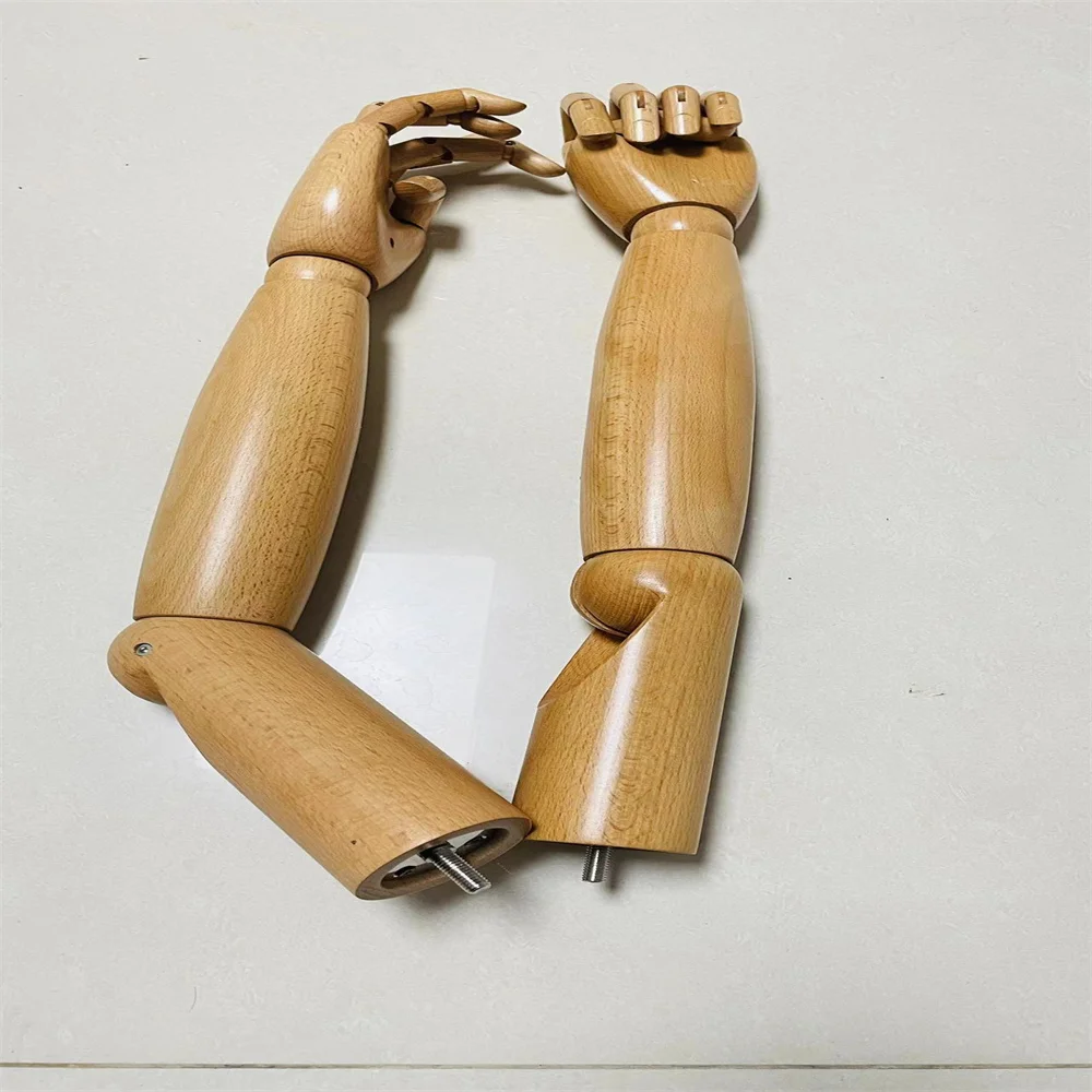 Wooden Hand Art Mannequins for Children, No Body with Base,Child Arm Accessories for Cloth Model Props Display,Female E193,1Pair