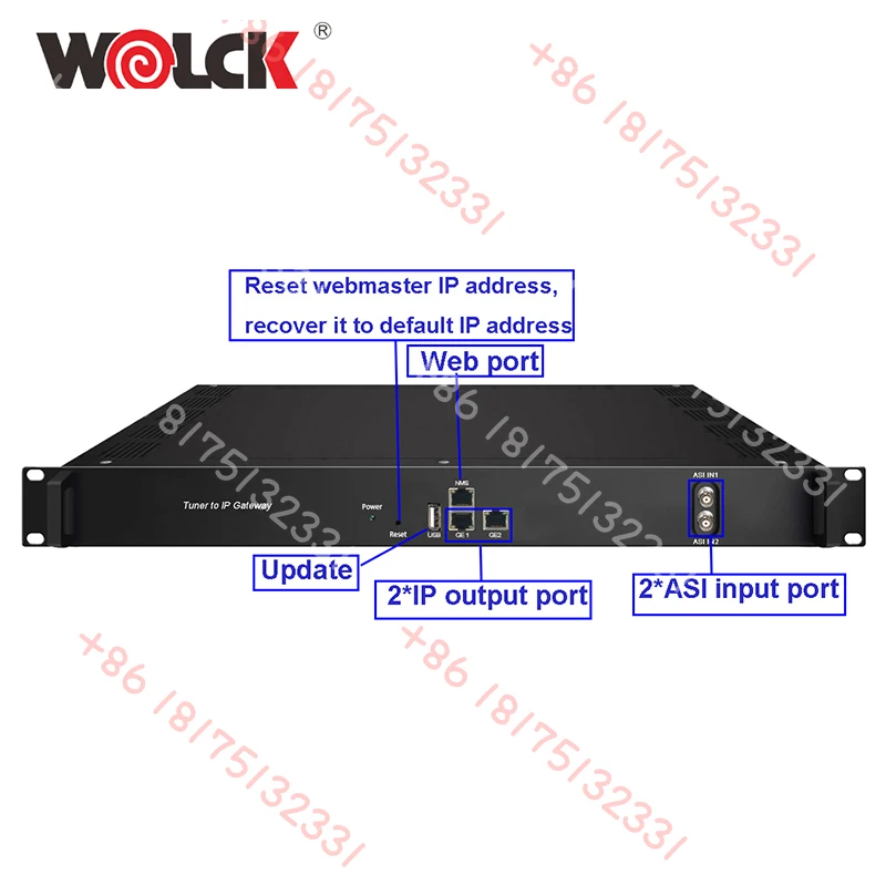 Digital Ip Satellite Receiver 3508B Modulator Gateway for System Tuner to IP Gateway