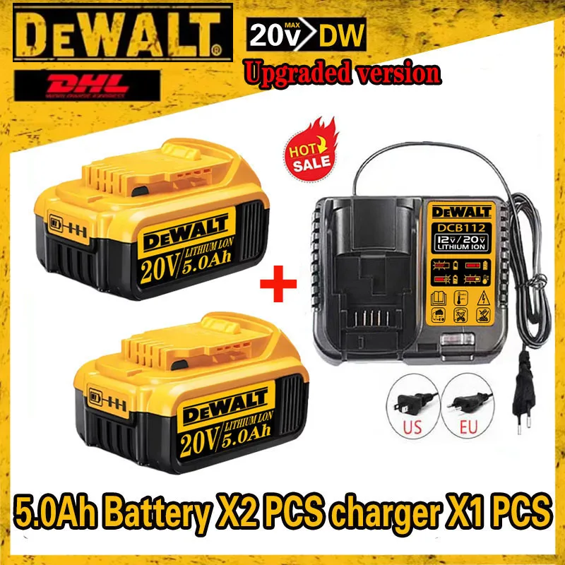 20V 6Ah DEWALT screwdriver battery for dewalt DCF921 DCD796 DCD791 DCB182 DCB205-2 DCB206-2 power tool battery & charger