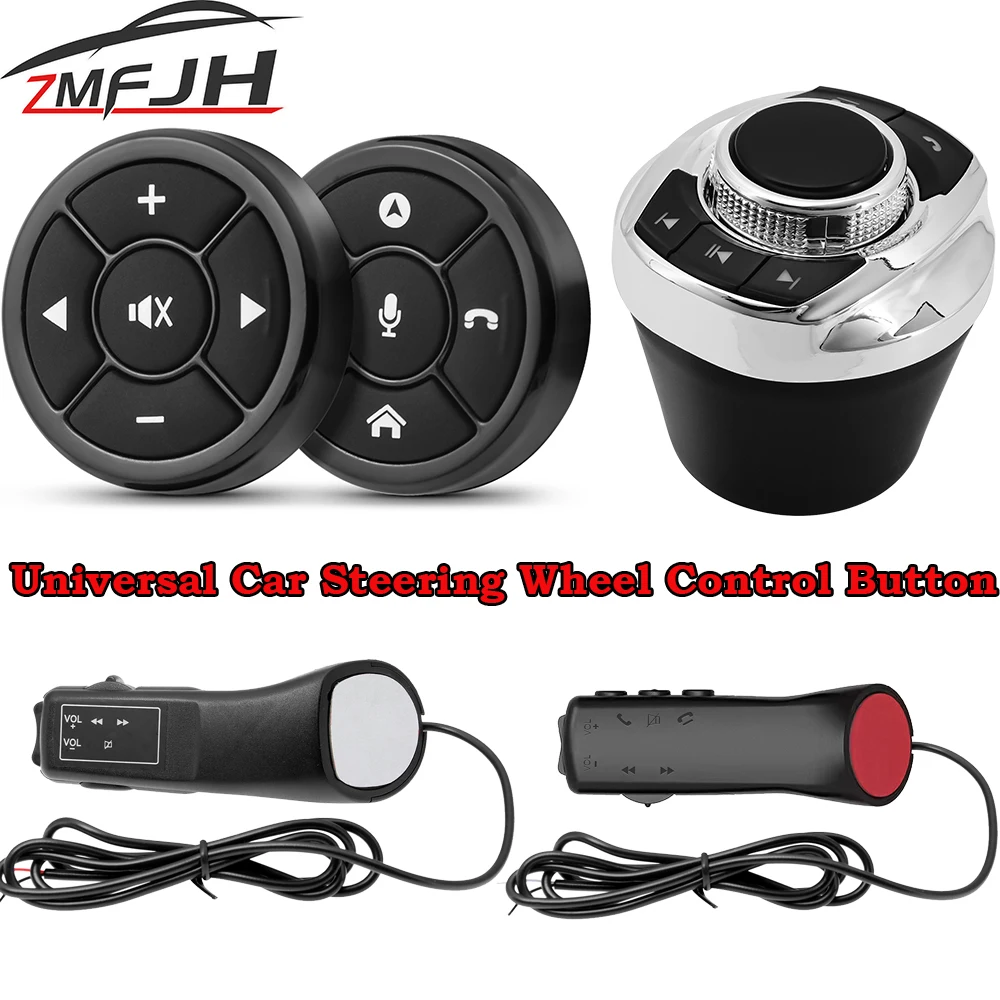 Universal Car Wireless Steering Wheel Control Button With LED Light Functions For Car Radio Android Navigation Multimedia Player