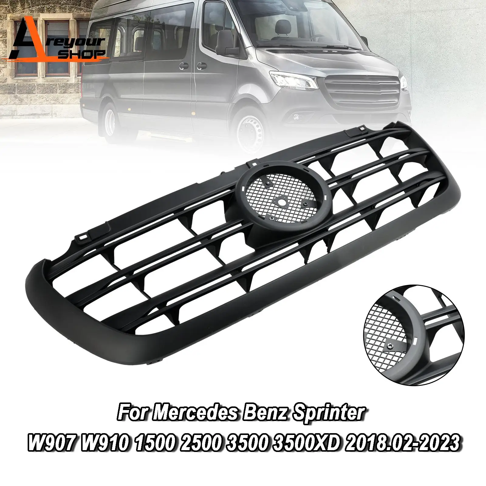 

Передний бампер решетка гриль подходит для Mercedes Sprinter 1500 2500 3500 W907 1919-22