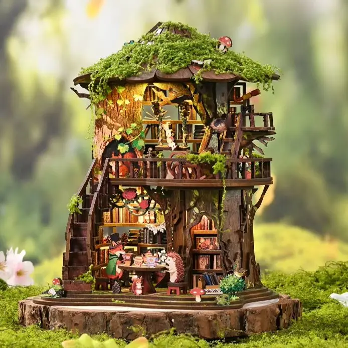 3d-wooden-puzzle-dollhouse-diy-miniature-house-kit-assemble-fantasy-book-nook-bookend-miniature-furniture-dollhouse-miniatures