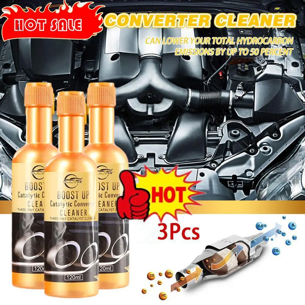 3PCS  Promotion Car Catalytic Converter Cleaners To Automobile Engine CSV Clean Accelerators Catalysts Easy Cleaner