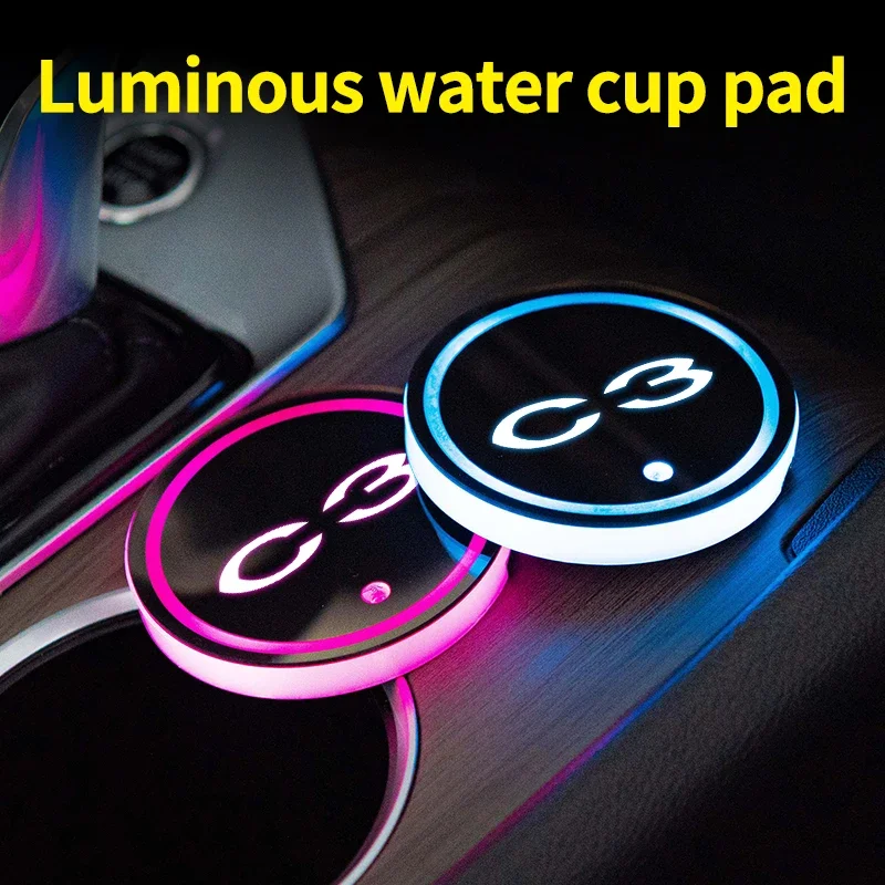 

Led Car Water Cup Mat Drink Holder for Citroen C3 Emblem Auto Interior Decorative Atmosphere Lights