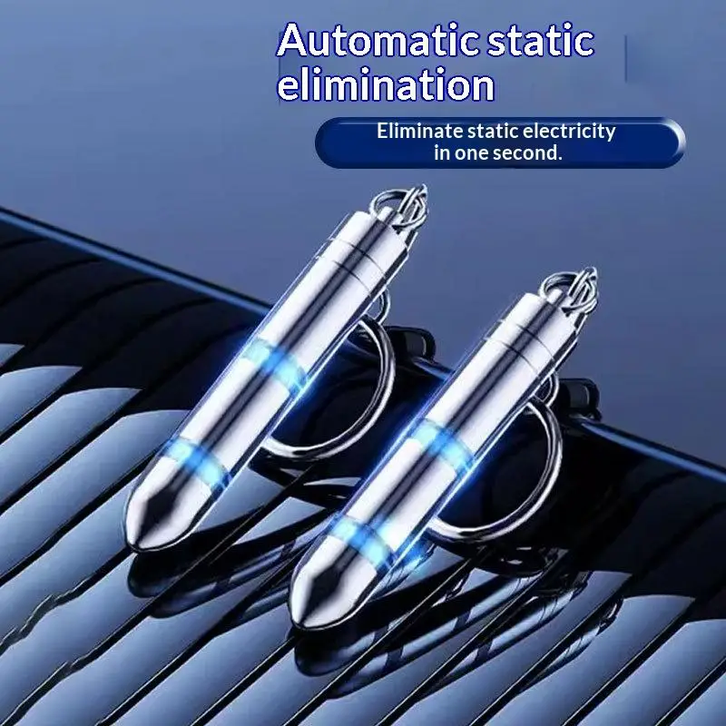 [CR2] Static Rod Electrostatic Discharger Portable Anti Static Keychain Winter Dry Climate Car Accessory
