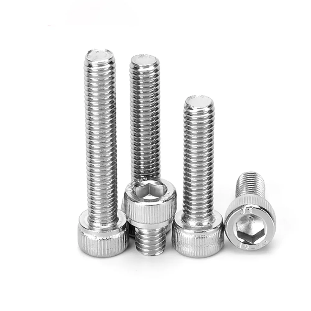 A2 304 Anti Rust Stainless Steel M3 Hex Socket Allen Screw Smooth Cheese Cap Head Bolt 3-180mm Outdoor Equipment Fix Accessory