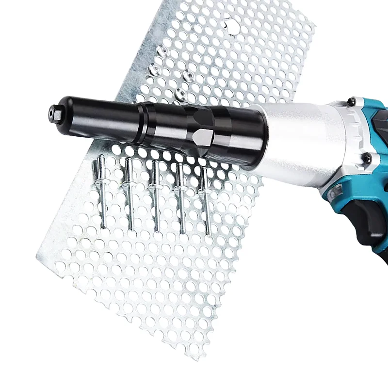 Brushless Electric Rivet Gun LED Cordless Multifunctional Rivet Nut Gun Automatic Riveting Tool For Makita 18V Battery