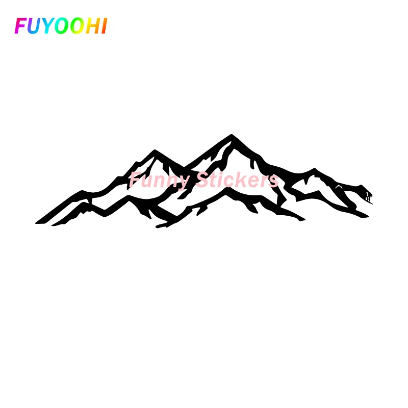 FUYOOHI Play Stickers Outdoor Reflective Mountains Car Decals Window Bumper Sticker Waterproof Vinyl Decal Auto Accessories