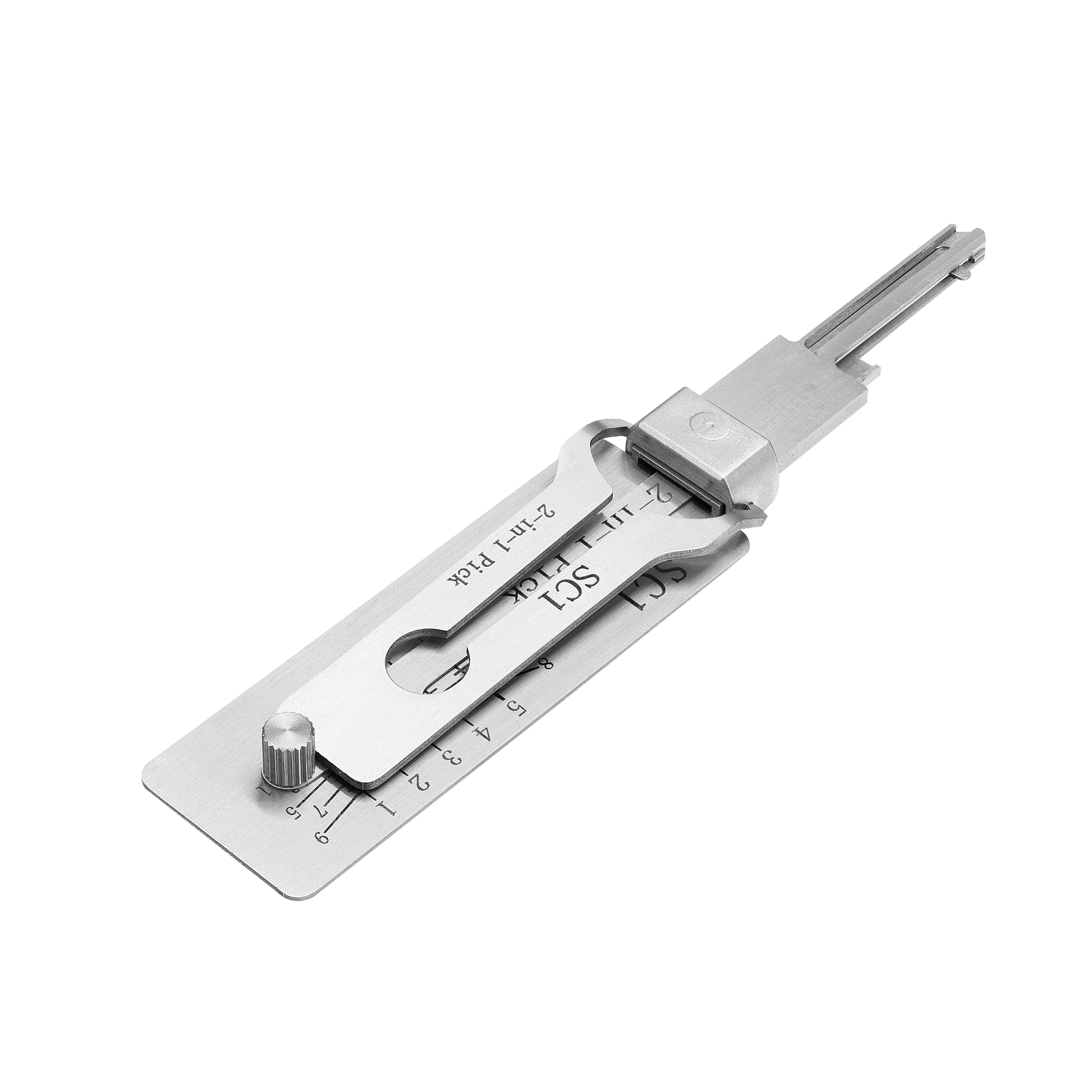 SC1 2-in-1 Lock Pick Tool, Locksmith Lock Cylinder Decoder for Schlage SC1 Lock, Stainless Steel Repair Tool