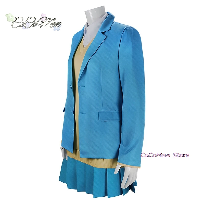 Chinatsu Kano Cosplay Costume Wig Anime Blue Box Jacket Skirt Vest School Uniform Eimei Senior High Halloween Party Women