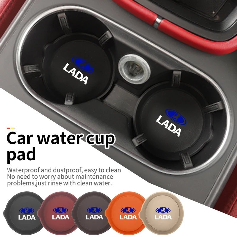 Handle-equipped silicone cup coaster For Lada Vesta Niva Samara Kalina Largus Priora Xray Granta