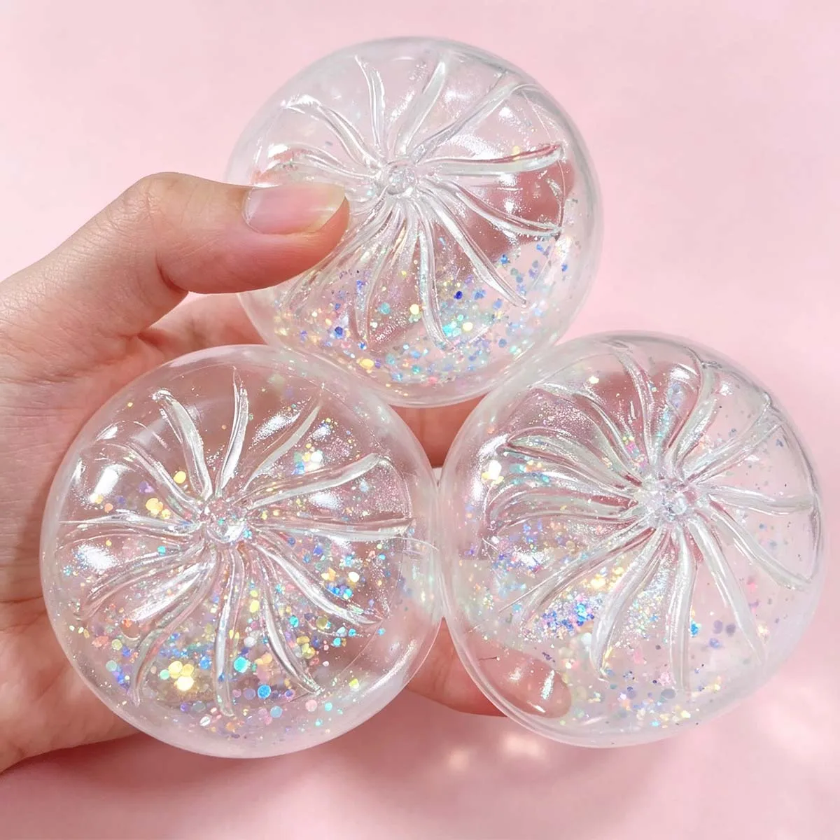 3er-Set Dumpling Squishy Weiche TPR Leere Hüllen zum Selbstgestalten mit Schaumstoffperlenfüllung – Stressabbau-Fidget-Spielzeug, Blanko-Bastelbedarf mit Stopfen – Detail 5