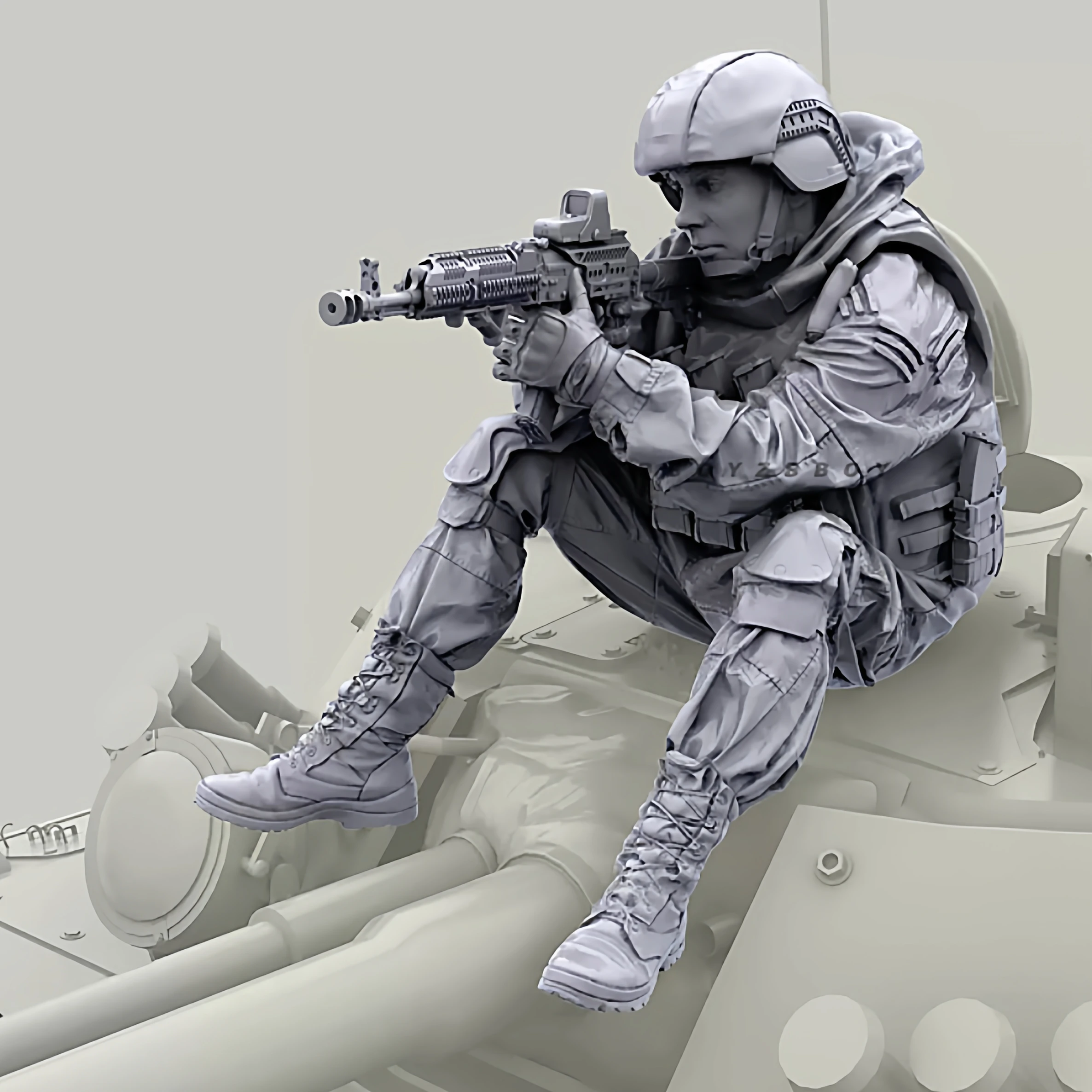 Kits de modèles de soldats en résine 1/35, figurine incolore et auto-assemblée A-2161